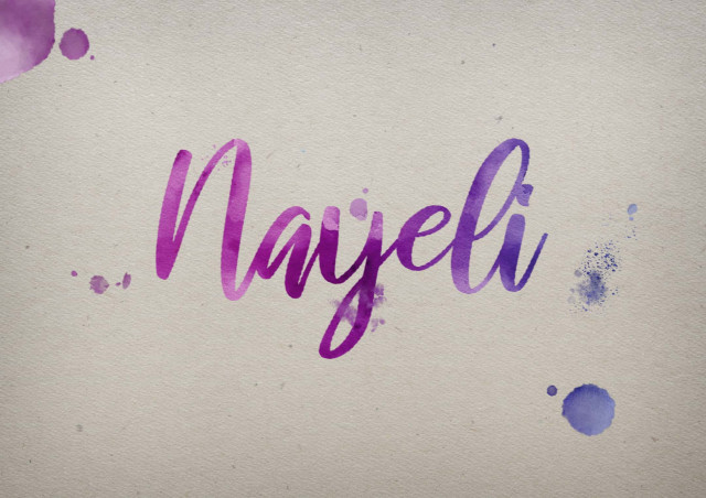 Free photo of Nayeli Watercolor Name DP