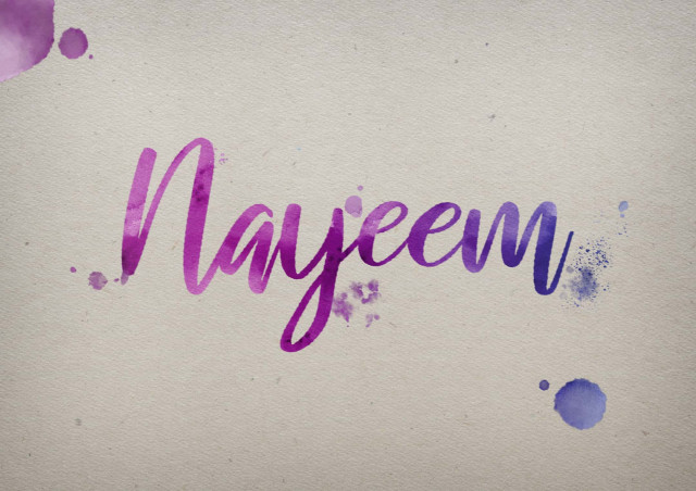 Free photo of Nayeem Watercolor Name DP