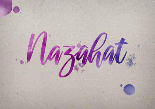 Free photo of Nazahat Watercolor Name DP