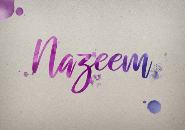 Free photo of Nazeem Watercolor Name DP