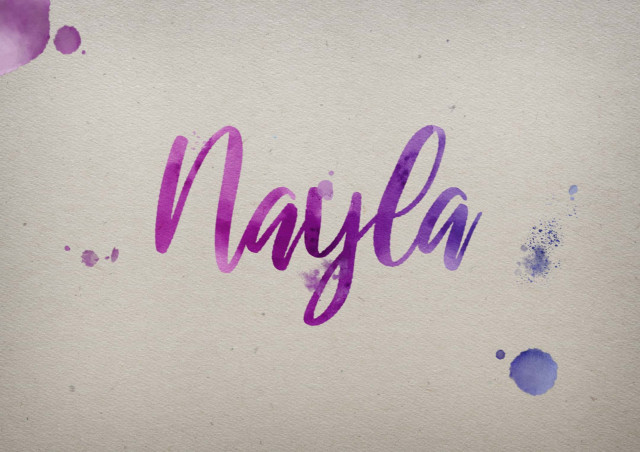 Free photo of Nayla Watercolor Name DP