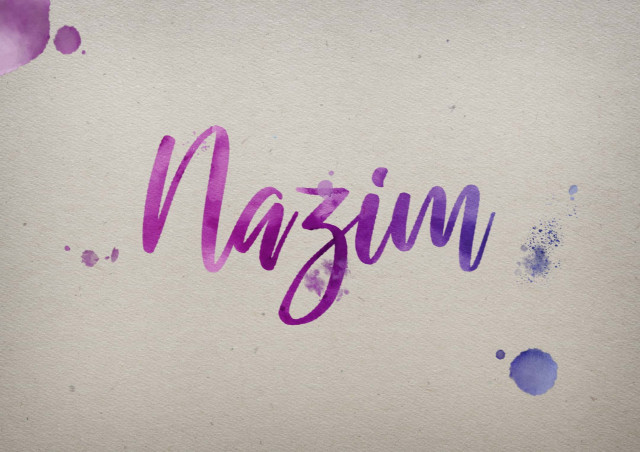 Free photo of Nazim Watercolor Name DP