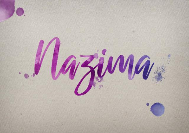 Free photo of Nazima Watercolor Name DP