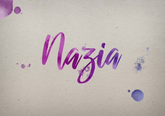 Free photo of Nazia Watercolor Name DP