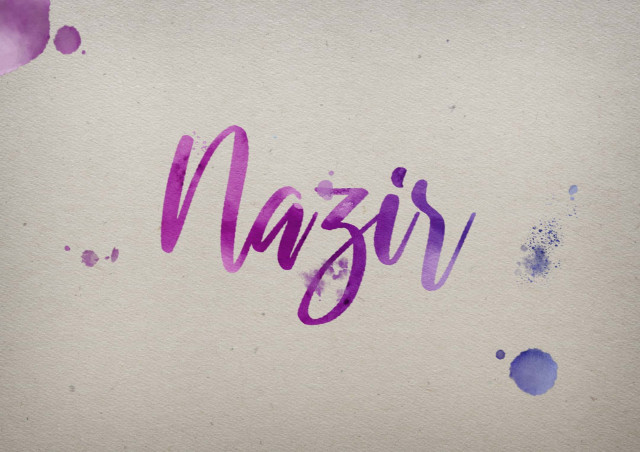 Free photo of Nazir Watercolor Name DP