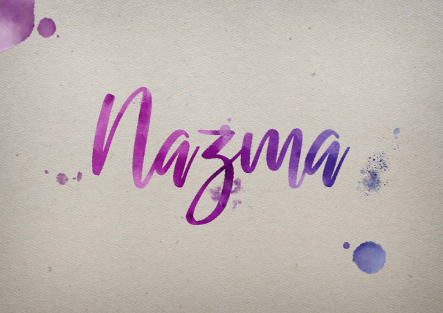 Free photo of Nazma Watercolor Name DP