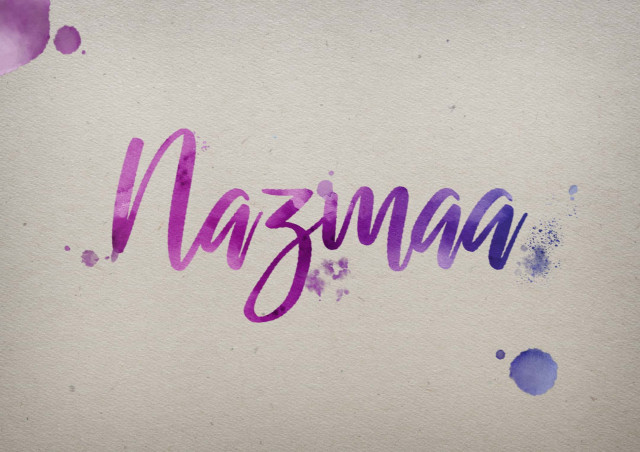 Free photo of Nazmaa Watercolor Name DP