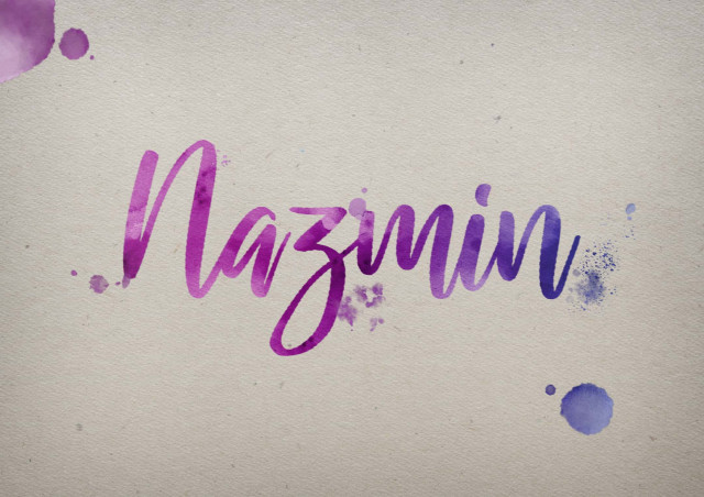 Free photo of Nazmin Watercolor Name DP