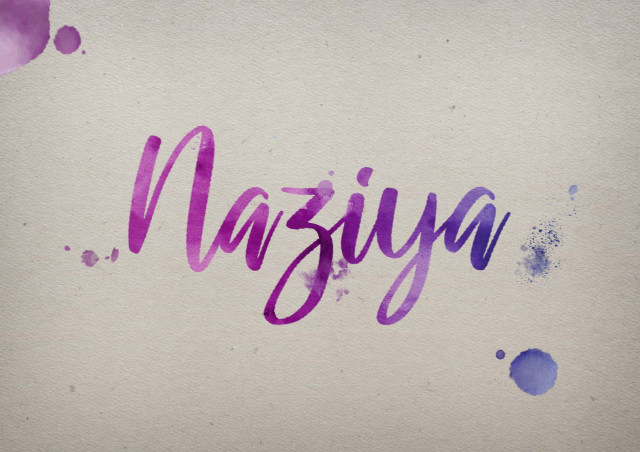 Free photo of Naziya Watercolor Name DP