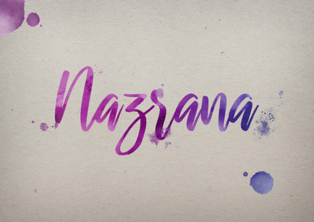 Free photo of Nazrana Watercolor Name DP