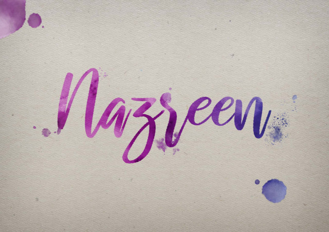 Free photo of Nazreen Watercolor Name DP
