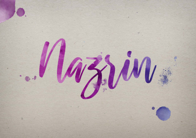 Free photo of Nazrin Watercolor Name DP