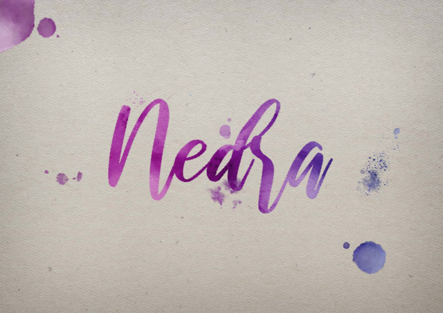 Free photo of Nedra Watercolor Name DP