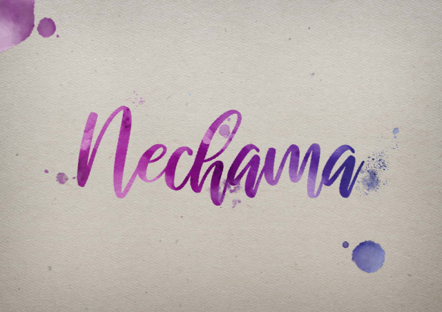 Free photo of Nechama Watercolor Name DP