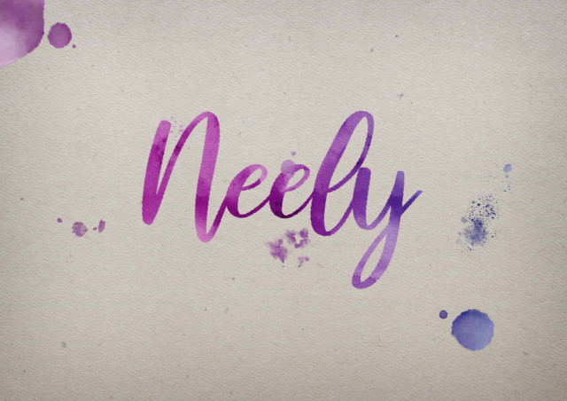 Free photo of Neely Watercolor Name DP