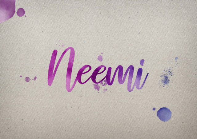 Free photo of Neemi Watercolor Name DP