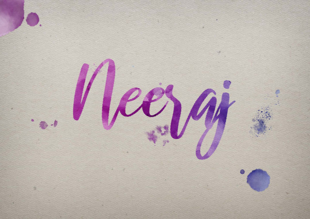 Free photo of Neeraj Watercolor Name DP