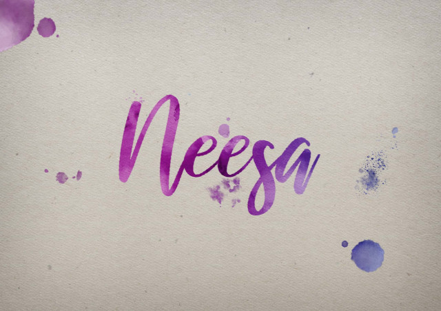 Free photo of Neesa Watercolor Name DP