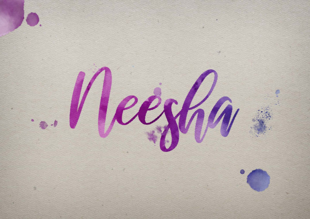 Free photo of Neesha Watercolor Name DP