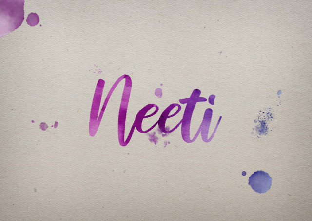 Free photo of Neeti Watercolor Name DP