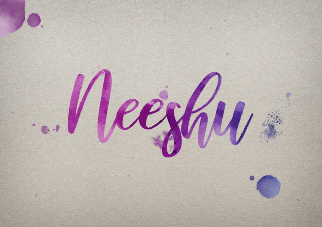 Free photo of Neeshu Watercolor Name DP