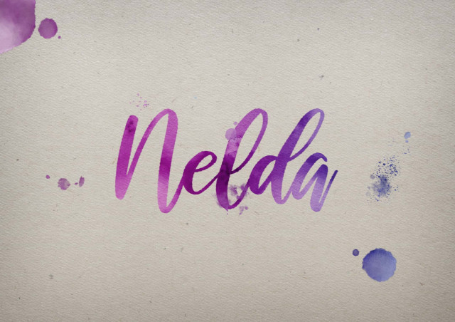 Free photo of Nelda Watercolor Name DP