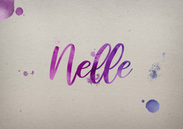 Free photo of Nelle Watercolor Name DP