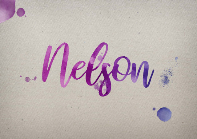 Free photo of Nelson Watercolor Name DP