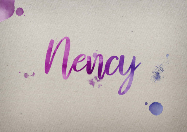 Free photo of Nency Watercolor Name DP
