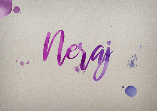 Free photo of Neraj Watercolor Name DP