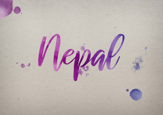 Free photo of Nepal Watercolor Name DP