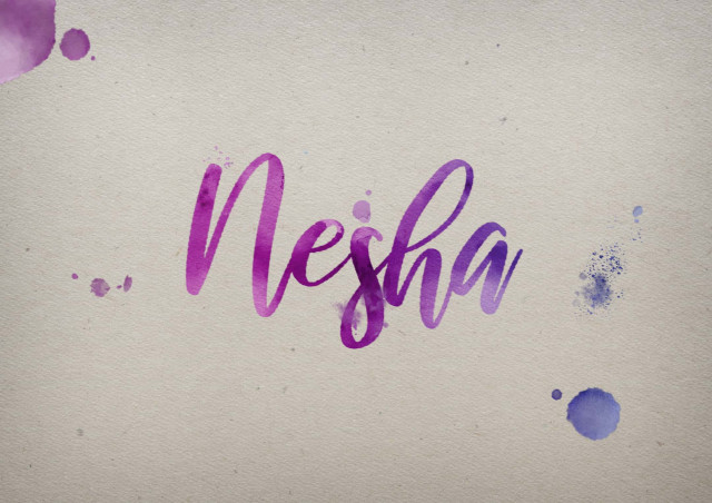 Free photo of Nesha Watercolor Name DP