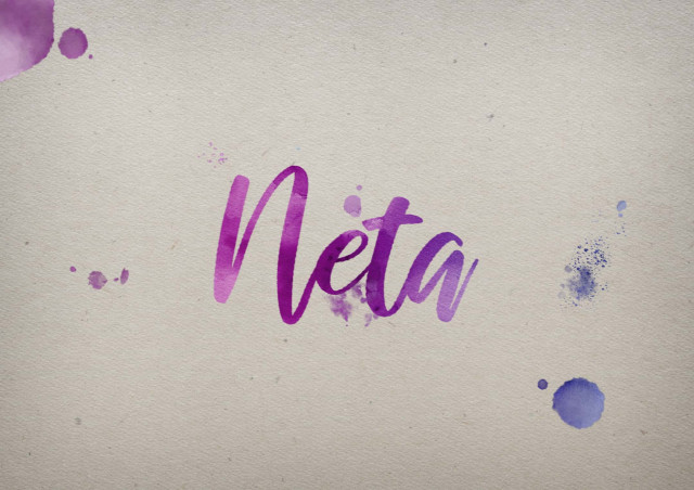 Free photo of Neta Watercolor Name DP