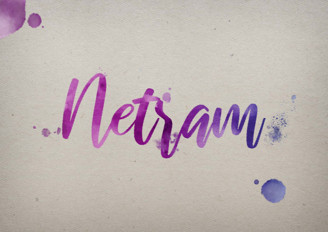 Free photo of Netram Watercolor Name DP