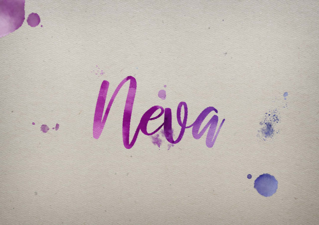 Free photo of Neva Watercolor Name DP