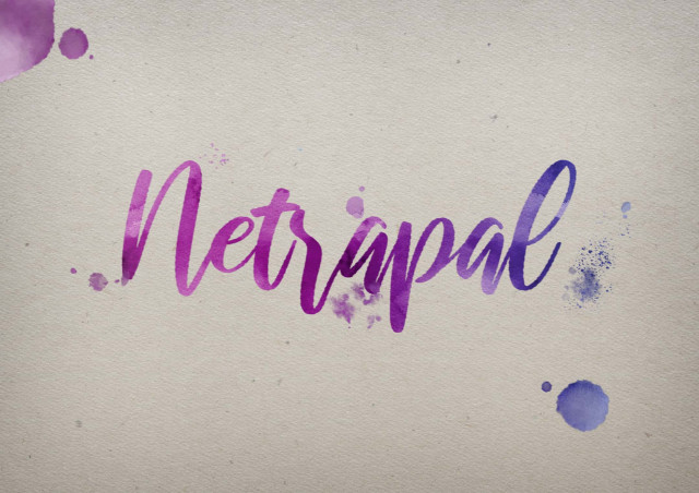 Free photo of Netrapal Watercolor Name DP