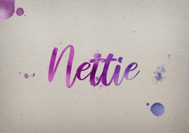 Free photo of Nettie Watercolor Name DP