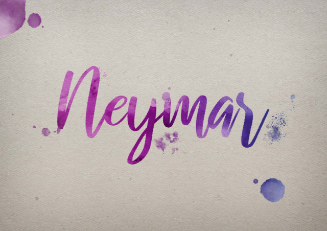 Free photo of Neymar Watercolor Name DP