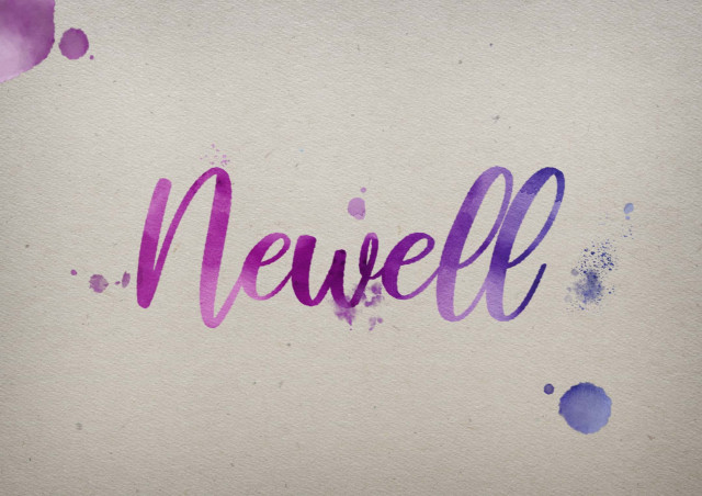 Free photo of Newell Watercolor Name DP