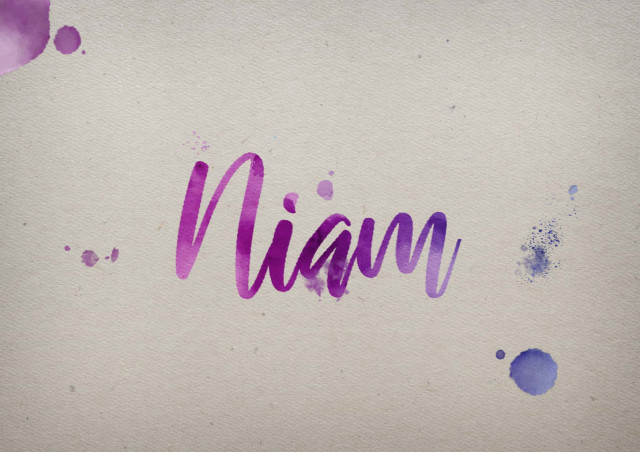 Free photo of Niam Watercolor Name DP