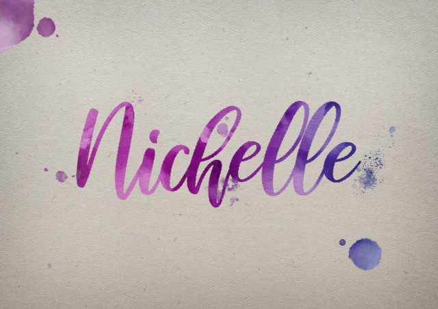 Free photo of Nichelle Watercolor Name DP