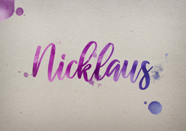 Free photo of Nicklaus Watercolor Name DP