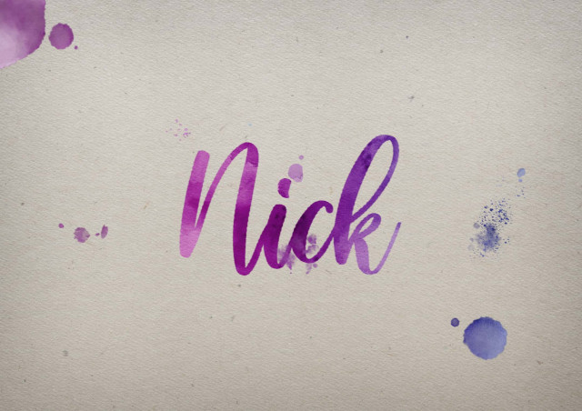 Free photo of Nick Watercolor Name DP