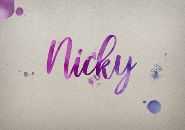 Free photo of Nicky Watercolor Name DP