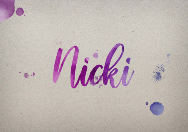 Free photo of Nicki Watercolor Name DP