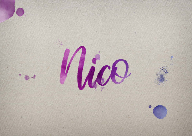 Free photo of Nico Watercolor Name DP