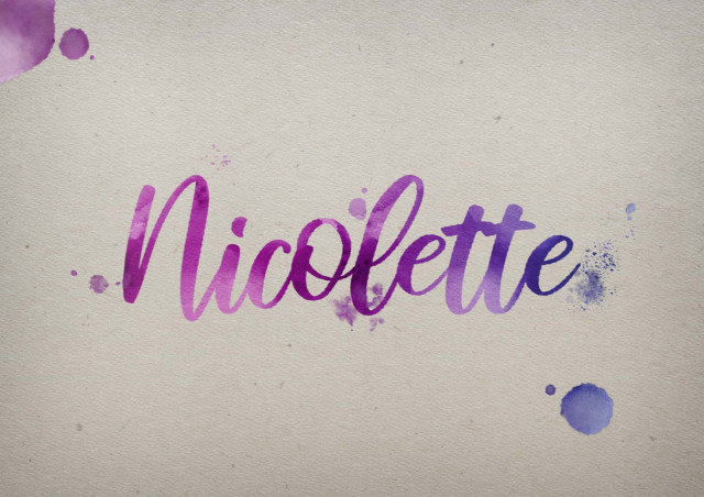 Free photo of Nicolette Watercolor Name DP