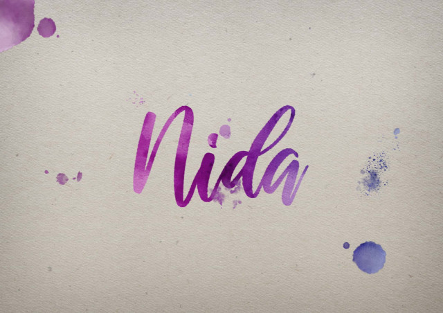 Free photo of Nida Watercolor Name DP