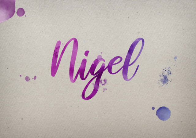 Free photo of Nigel Watercolor Name DP