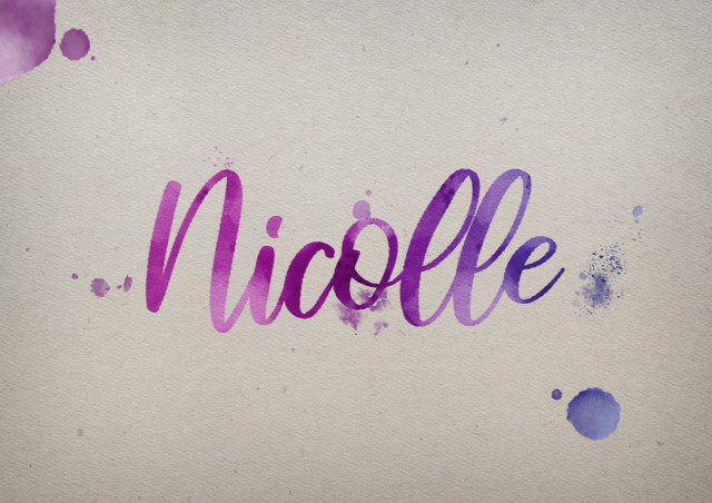 Free photo of Nicolle Watercolor Name DP